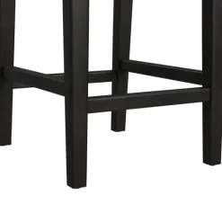 Kirkland's Home Black Lowback Padded Counter Stool- Bar Stools & Counter Height Stools