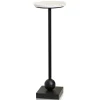 Kirkland's Home Black Marble Top Pedestal Cocktail Table- Accent & End Tables