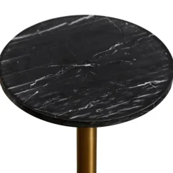Kirkland's Home Black Marble Top Tapered Base Accent Table, 12 In.- Accent & End Tables