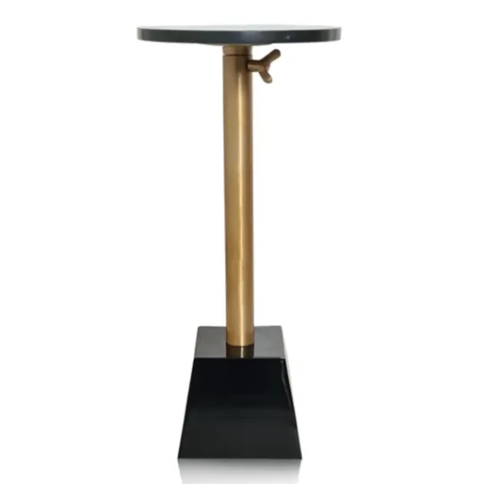Kirkland's Home Black Marble Top Tapered Base Accent Table, 10 In.- Accent & End Tables