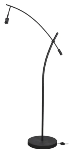Kirkland's Home Black Metal Adjustable Task Shade Floor Lamp- Floor Lamps