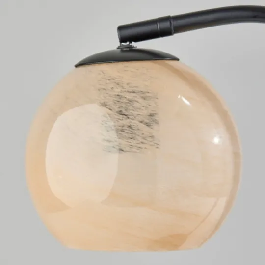 Kirkland's Home Black Metal And Frosted Glass Globe Table Lamp- Table Lamps