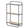 Kirkland's Home Black Metal And Wood 3-Tier Wall Shelf- Shelves