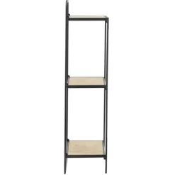 Kirkland's Home Black Metal And Wood 3-Tier Wall Shelf- Shelves