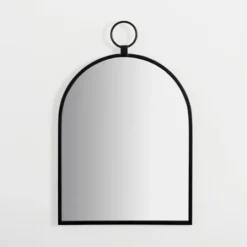 Kirkland's Home Black Metal Arched Wall Mirror- Decorative Mirrors