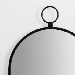 Kirkland's Home Black Metal Arched Wall Mirror- Decorative Mirrors