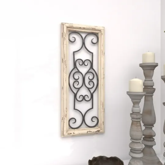 Kirkland's Home Black Metal Farmhouse Scroll Wall Plaque- Wall Plaques