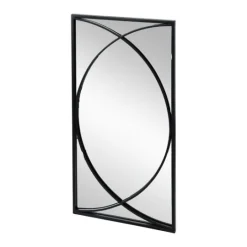 Kirkland's Home Black Metal Geometric Wall Mirrors, Set Of 3- Decorative Mirrors