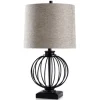 Kirkland's Home Black Metal Globe Table Lamp- Table Lamps