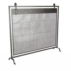 Kirkland's Home Black Metal Mesh Fireplace Screen- Fireplace Accessories