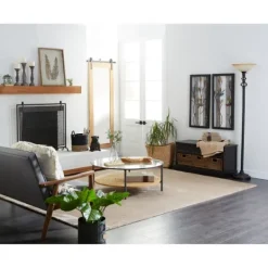 Kirkland's Home Black Metal Mesh Fireplace Screen- Fireplace Accessories