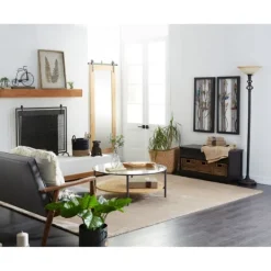 Kirkland's Home Black Metal Mesh Fireplace Screen- Fireplace Accessories