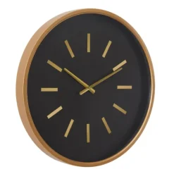 Kirkland's Home Black Metal Modern Thomas Wall Clock- Clocks