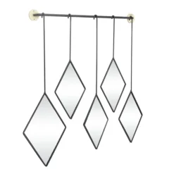 Kirkland's Home Black Metal Nova Hanging Wall Mirror- Decorative Mirrors
