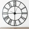 Kirkland's Home Black Metal Open Face Aiden Wall Clock- Clocks