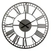 Kirkland's Home Black Metal Open Frame Wall Clock- Clocks
