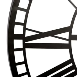 Kirkland's Home Black Metal Open Frame Wall Clock- Clocks