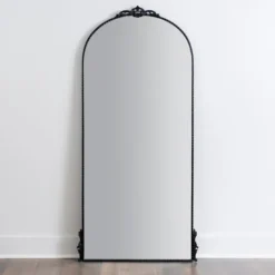 Kirkland's Home Black Metal Ornate Arch Large Mirror- Decorative Mirrors