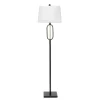 Kirkland's Home Black Metal Oval Gold Center Floor Lamp- Floor Lamps