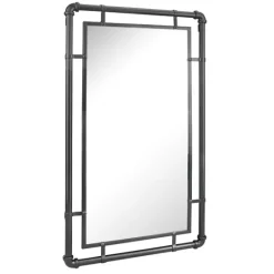 Kirkland's Home Black Metal Pipe Connected Mirror- Decorative Mirrors