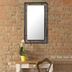 Kirkland's Home Black Metal Pipe Connected Mirror- Decorative Mirrors