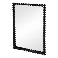 Kirkland's Home Black Metal Rectangle Beaded Wall Mirror- Decorative Mirrors