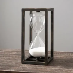 Kirkland's Home Black Metal Rectangle Hourglass, 12 In.- Decorative Accents