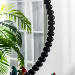Kirkland's Home Black Metal Round Beaded Wall Mirror- Decorative Mirrors