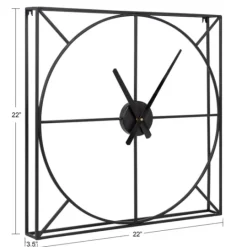 Kirkland's Home Black Metal Willet Wall Clock- Clocks
