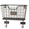 Kirkland's Home Black Metal Wire Mail Wall Pocket- Wall Storage