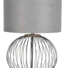 Kirkland's Home Black Metal Wire Sphere Table Lamp- Table Lamps