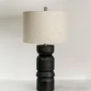 Kirkland's Home Black Modern Ridge Table Lamp- Table Lamps