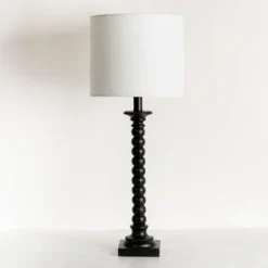 Kirkland's Home Black Modern Spindle Buffet Lamp- Buffet Lamps