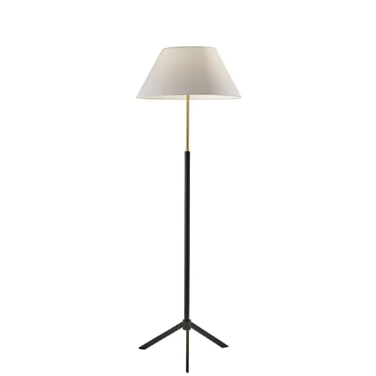 Kirkland's Home Black Modern Tripod Metal Floor Lamp- Floor Lamps