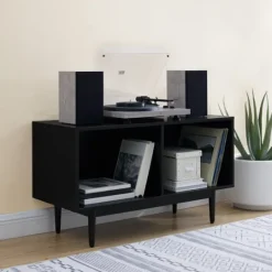 Kirkland's Home Black Modern Wood Console Table, 40 In.- Console Tables