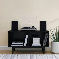 Kirkland's Home Black Modern Wood Console Table, 40 In.- Console Tables