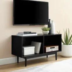Kirkland's Home Black Modern Wood Console Table, 40 In.- Console Tables