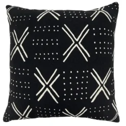 Kirkland's Home Black Mudcloth Cotton Throw Pillow- Pillows