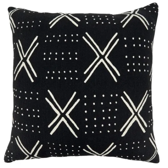 Kirkland's Home Black Mudcloth Cotton Throw Pillow- Pillows