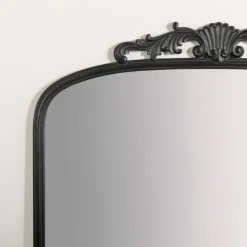 Kirkland's Home Black Ornate Scroll Bordeaux Wood Mirror- Decorative Mirrors