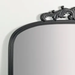 Kirkland's Home Black Ornate Scroll Bordeaux Wood Mirror- Decorative Mirrors