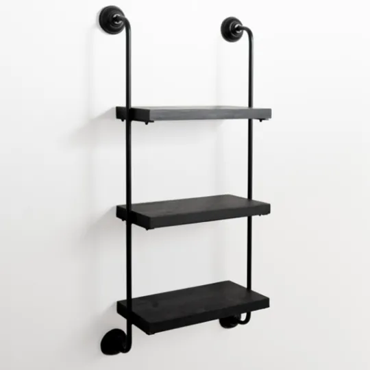 Kirkland's Home Black Pipe 3-Tier Wall Shelf- Shelves