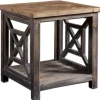 Kirkland's Home Black Reclaimed Fir Wood Accent Table- Accent & End Tables