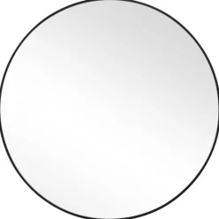 Kirkland's Home Black Round Simple Frame Large Wall Mirror- Framed Mirrors
