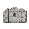 Kirkland's Home Black Scroll And Medallion Metal Fireplace Screen- Fireplace Accessories