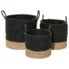 Kirkland's Home Black Sea Grass Baskets, Set Of 3- Baskets & Boxes