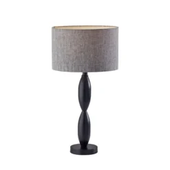 Kirkland's Home Black Slim Hourglass Table Lamp- Table Lamps