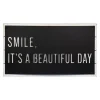 Kirkland's Home Black Smile It'S A Beautiful Day Wall Plaque- Wall Quotes & Signs