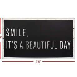 Kirkland's Home Black Smile It'S A Beautiful Day Wall Plaque- Wall Quotes & Signs