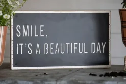 Kirkland's Home Black Smile It'S A Beautiful Day Wall Plaque- Wall Quotes & Signs